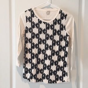 J. Crew Black and White Top